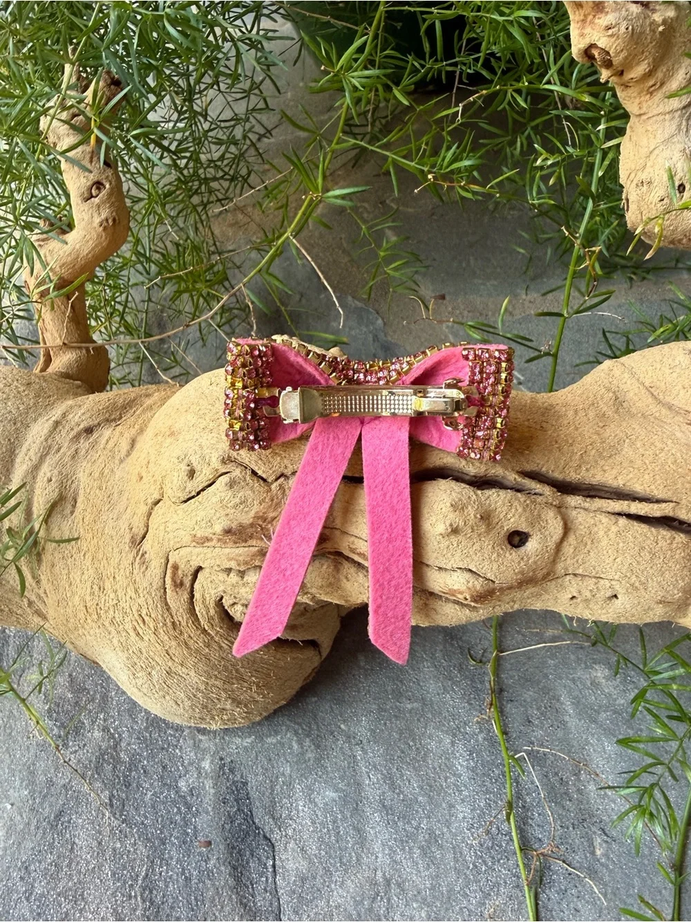 New🌟Free People-Sparkling Pink Crystal Bow